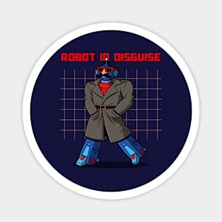 Funny Spy Detective Robot Cartoon Magnet